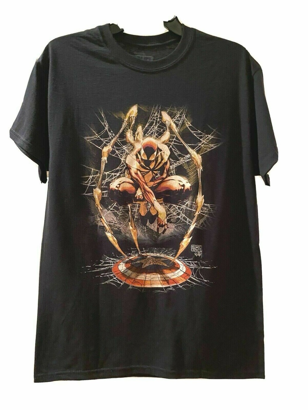 Black Graphic Spider-Man Inspired Men's T-Shirt